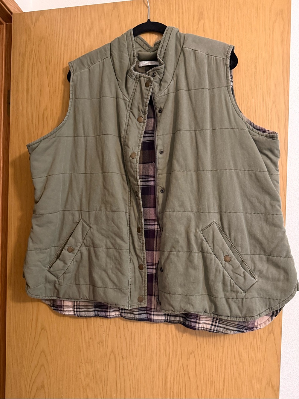 Lee Olive Green Quilted Women's Vest